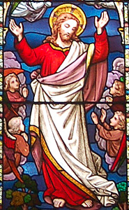 The figure of Christ from the east window August 2009